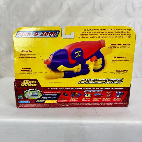Larami Super Soaker Squirt Toy Max-D 2000 Factory Sealed Target Exclusive - Picture 2 of 5